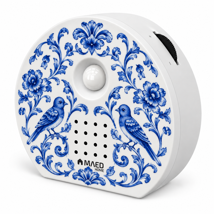 Zijaanzicht van Delft Blue Round